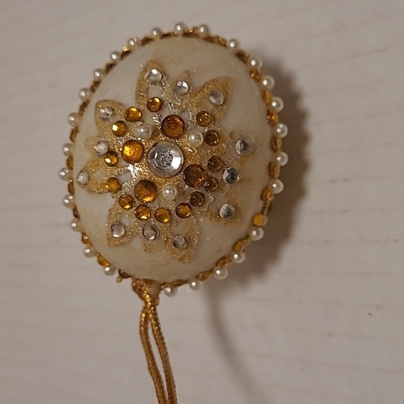 Set of 9 Vintage Handmade Sequin Beaded Stickpin Christmas Ornaments - Picture 12 of 16